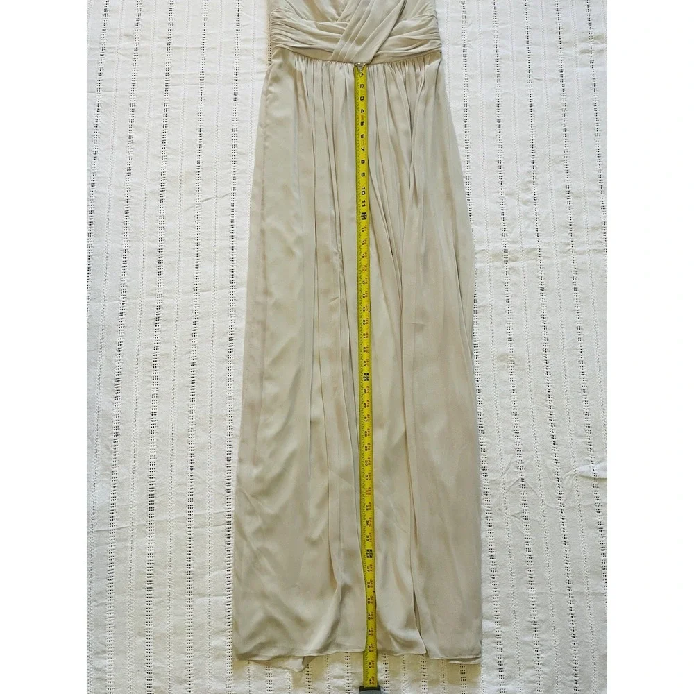 Dressy Collection Draped Chiffon Formal Sleeveless Front Slit‎ Maxi Dress Size 6